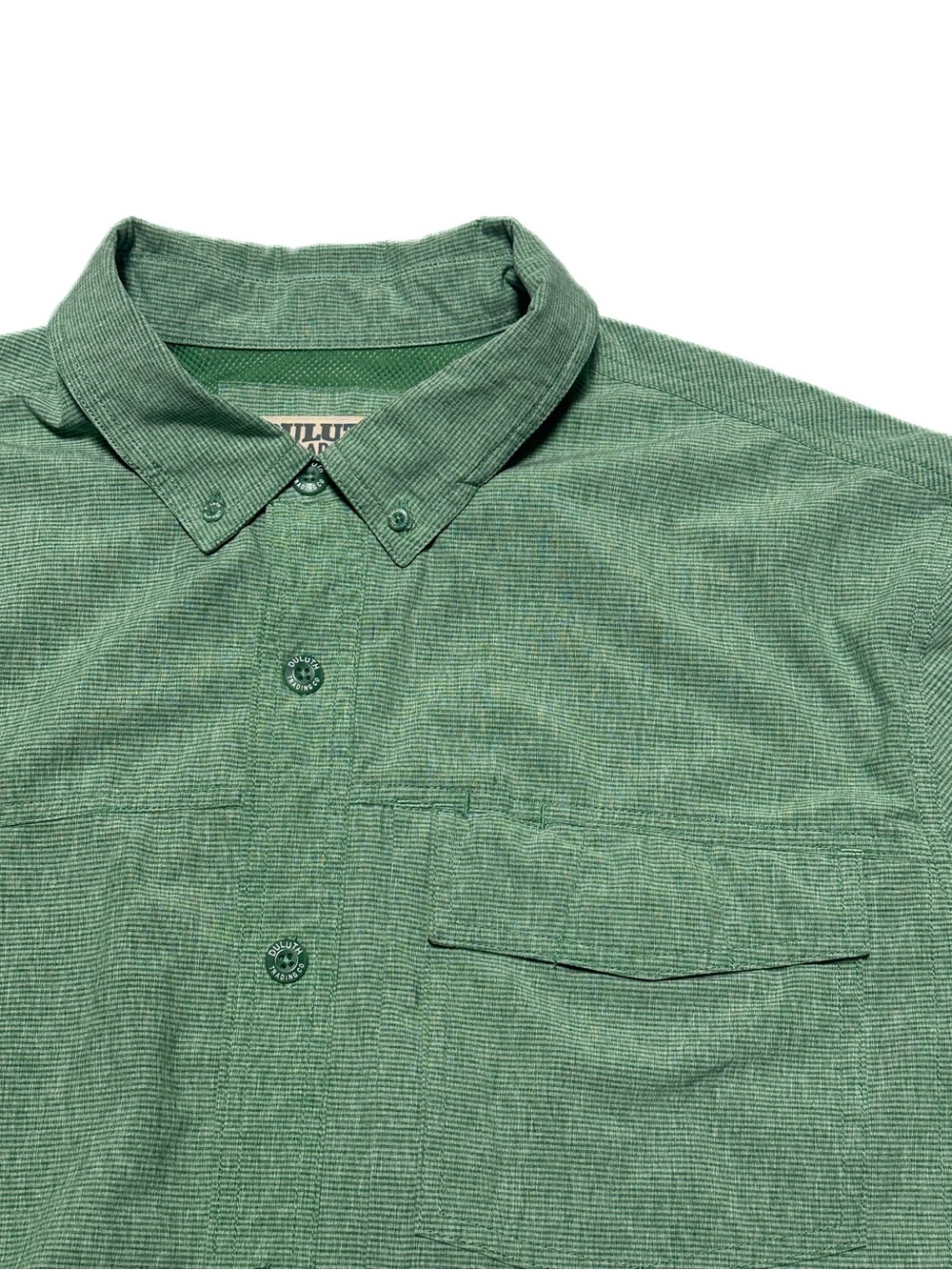 Duluth Trading Co Men’s Sol Survivor Short Sleeve Shirt Button Down UPF 50+